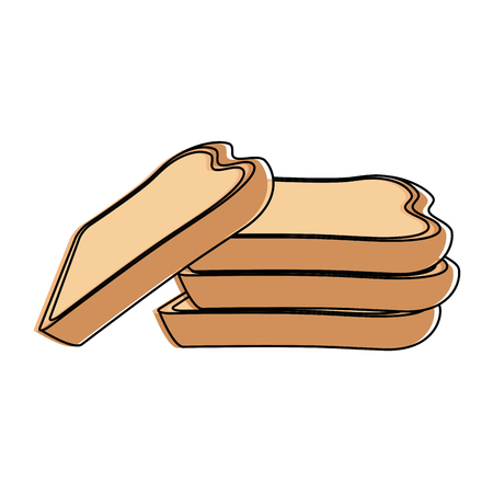 bread toast isolated icon vector illustration designのイラスト素材