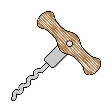 Kitchen corkscrew isolated icon vector illustration designのイラスト素材