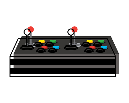 video game control joystick retro technology vector illustrationのイラスト素材