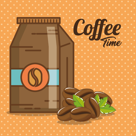 delicious coffee time elements vector illustration designのイラスト素材