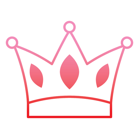 gold crown jewelry royal monarch vector illustration degrade color lineのイラスト素材