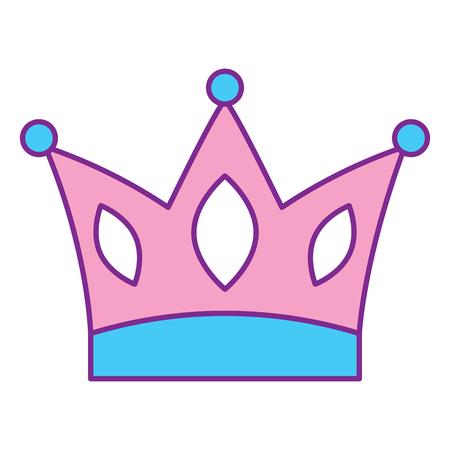 crown jewelry royal monarch vector illustration pink and blue designのイラスト素材