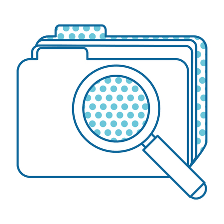 file folder with magnifying glass vector illustration designのイラスト素材