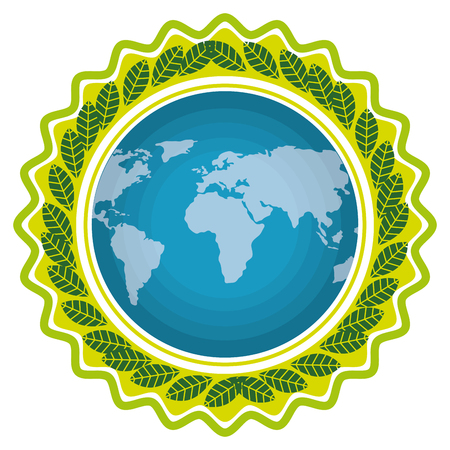 go green world planet vector illustration designのイラスト素材