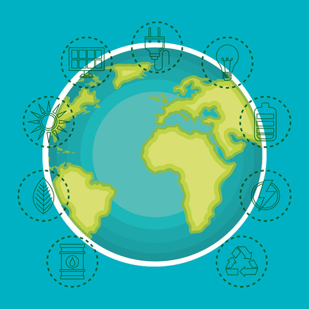 environmental and ecology set icons vector illustration designのイラスト素材