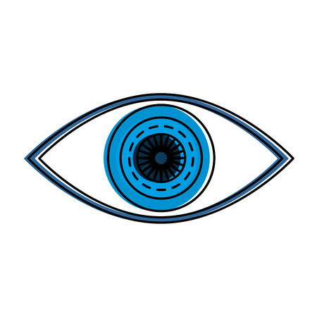 A human eye, clear view icon vector illustration designのイラスト素材