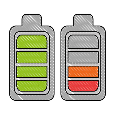Battery levels power icon vector illustration designのイラスト素材