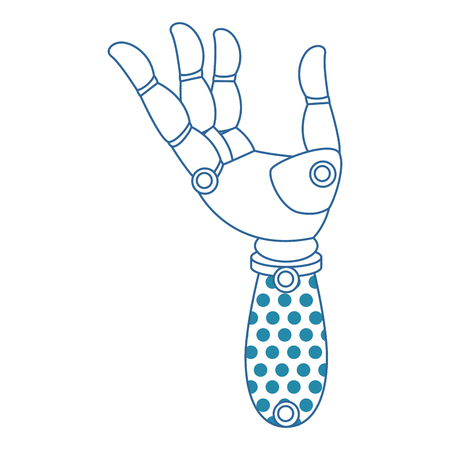 A robot hand humanoid icon vector illustration designのイラスト素材