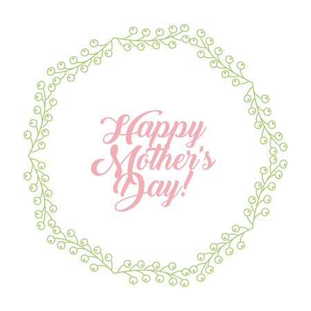 happy mother's day image emblem vector illustration designのイラスト素材