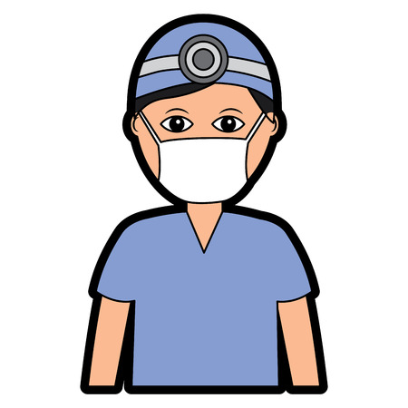 professional surgeon medical uniform clothes vector illustrationのイラスト素材