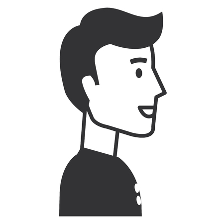 young man model avatar character vector illustration designのイラスト素材