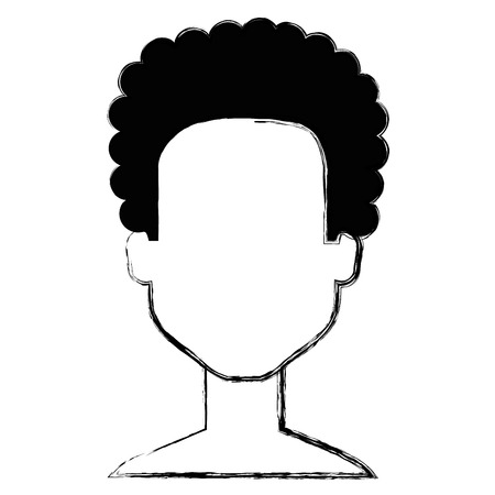 young man shirtless avatar character vector illustration designのイラスト素材