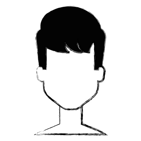 young man shirtless avatar character vector illustration designのイラスト素材