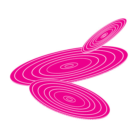 Set of retro classic music vinyl discs vector illustration degrade color imageのイラスト素材