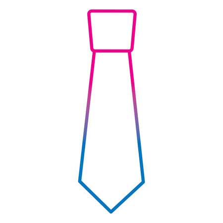 Clothing necktie element accessory fashion design vector illustration gradient color line imageのイラスト素材
