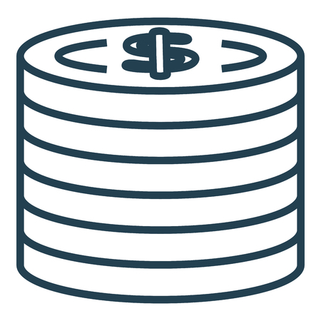 Coins money isolated icon vector illustration designのイラスト素材