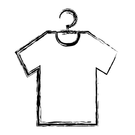 shirt hanging in wire hook vector illustration designのイラスト素材