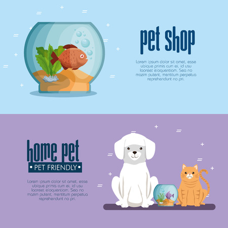 Pet shop mascots icons vector illustration design.のイラスト素材