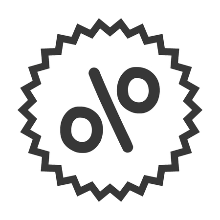 A commercial stamp with percent symbol vector illustration designのイラスト素材