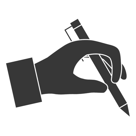 A hand writer with pen isolated icon vector illustration designのイラスト素材