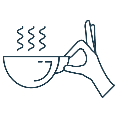 hand with coffee cup isolated icon vector illustration designのイラスト素材