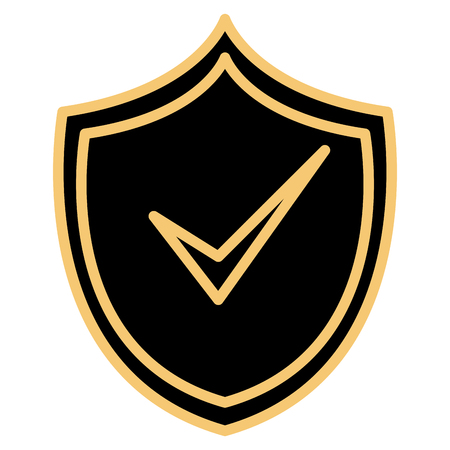 shield with ok check  symbol vector illustration designのイラスト素材