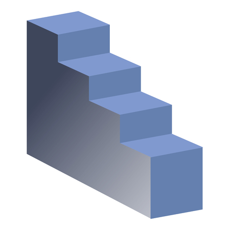 stairs building isometric icon vector illustration designのイラスト素材