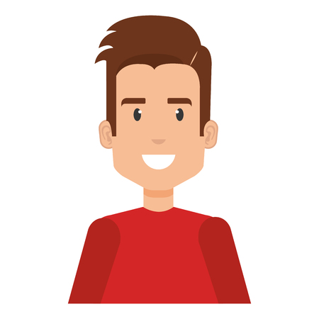 young man avatar character vector illustration designのイラスト素材