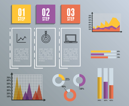 business infographic template icons vector illustration designのイラスト素材