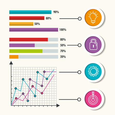 infographic template set icons vector illustration designのイラスト素材