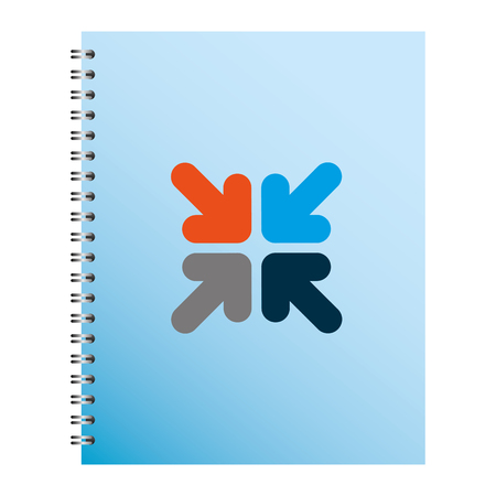 template stationery notebook office for business cover emblem design vector illustrationのイラスト素材