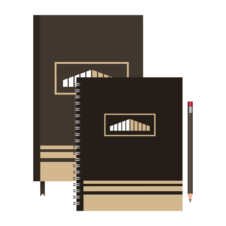 Corporate book spiral notepadのイラスト素材