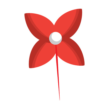 weather vane in a shape of flower decoration vector illustrationのイラスト素材