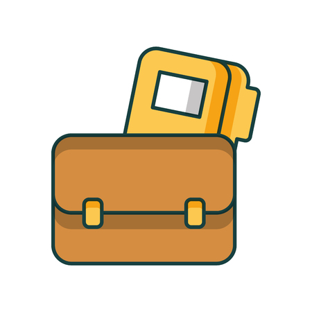 portfolio briefcase with folder vector illustration designのイラスト素材