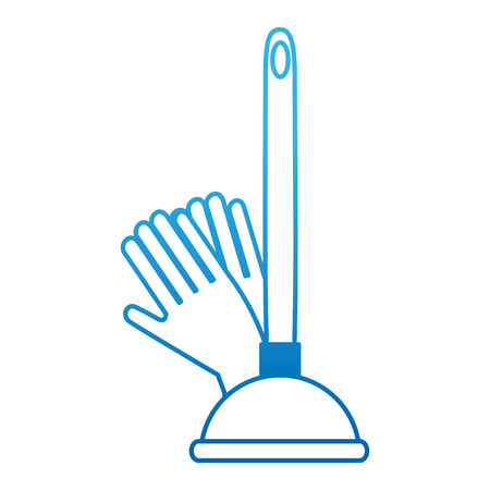 sanitary suction suck with gloves vector illustration designのイラスト素材