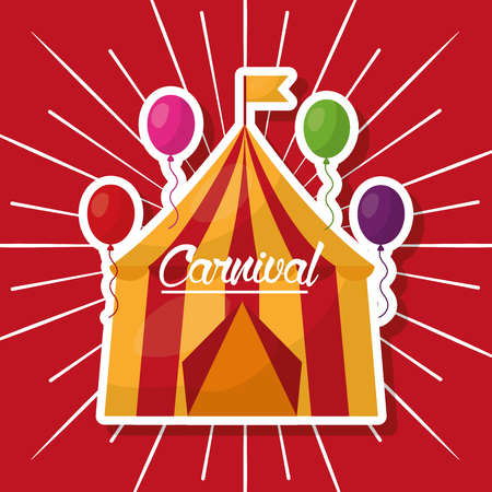 carnival fun fair tent festival vector illustrationのイラスト素材
