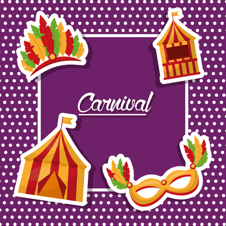 carnival fun fair tent festival vector illustrationのイラスト素材