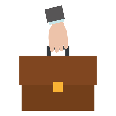 hand with portfolio briefcase isolated icon vector illustration designのイラスト素材