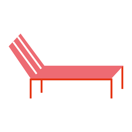 beach sun lounger chair comfort vector illustrationのイラスト素材
