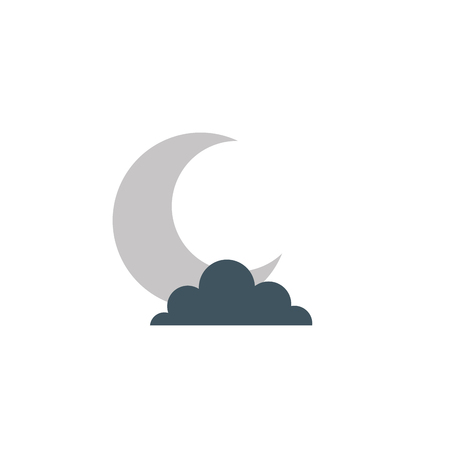 night moon cloud dark scene image vector illustrationのイラスト素材