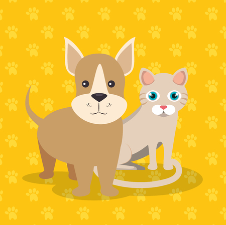 cute mascots pet shop icons vector illustration designのイラスト素材