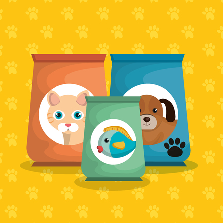 mascots bags food set vector illustration designのイラスト素材