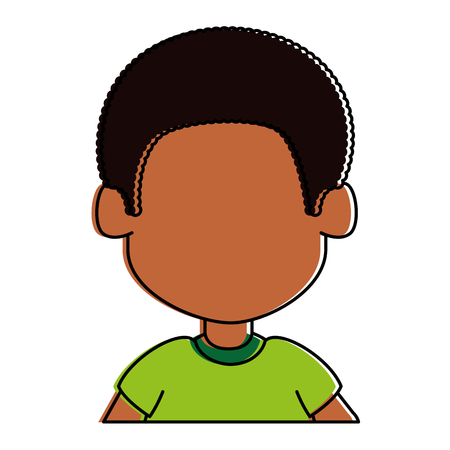 happy little boy character vector illustration designのイラスト素材