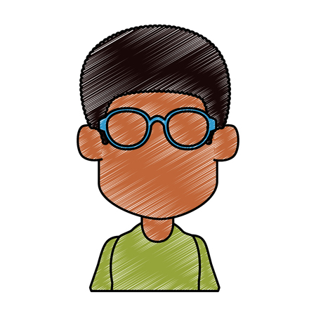 adult man avatar character vector illustration designのイラスト素材