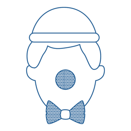 clown head avatar character vector illustration designのイラスト素材