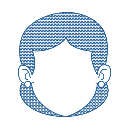 woman adult head avatar character vector illustration designのイラスト素材
