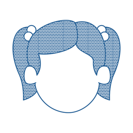 little girl head icon vector illustration designのイラスト素材
