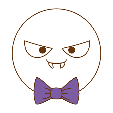 emoticon with dracula teeth vector illustration designのイラスト素材