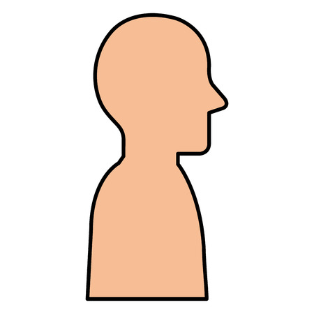 young man shirtless avatar character vector illustration designのイラスト素材