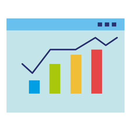 Web page with bars vector illustration designのイラスト素材